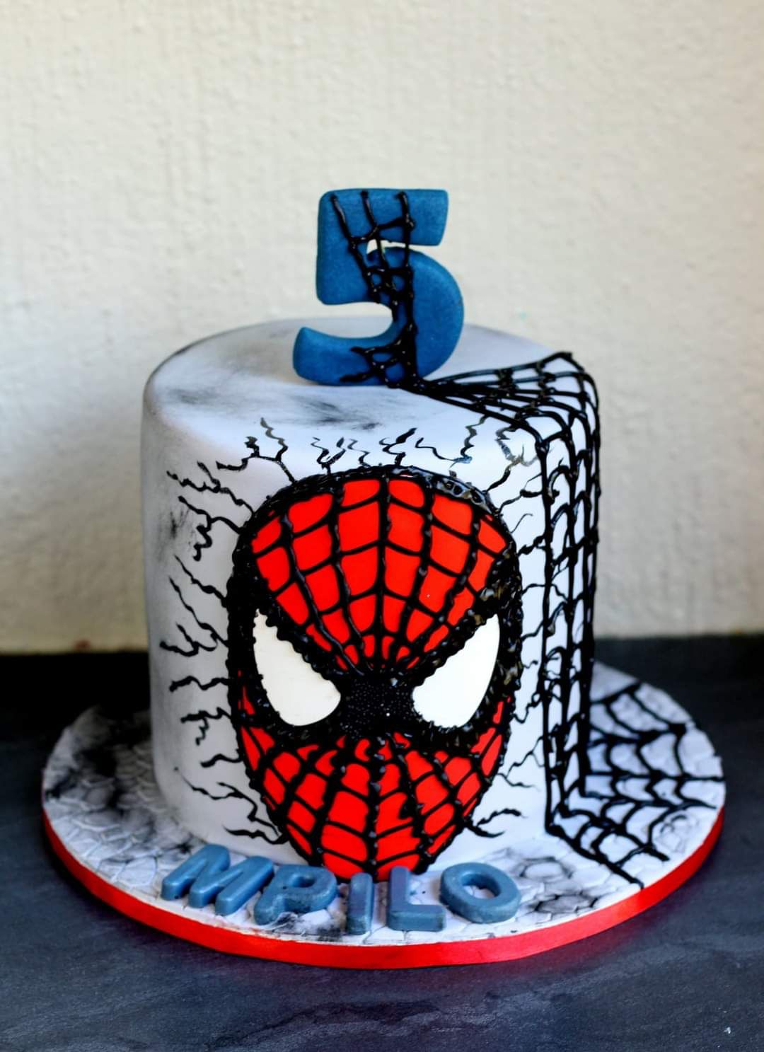 Spiderman cake for a birthday